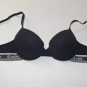 Bebe Logo Push Up Cotton Underwire Padded Bra. NWT size 36D ( the last Bra)